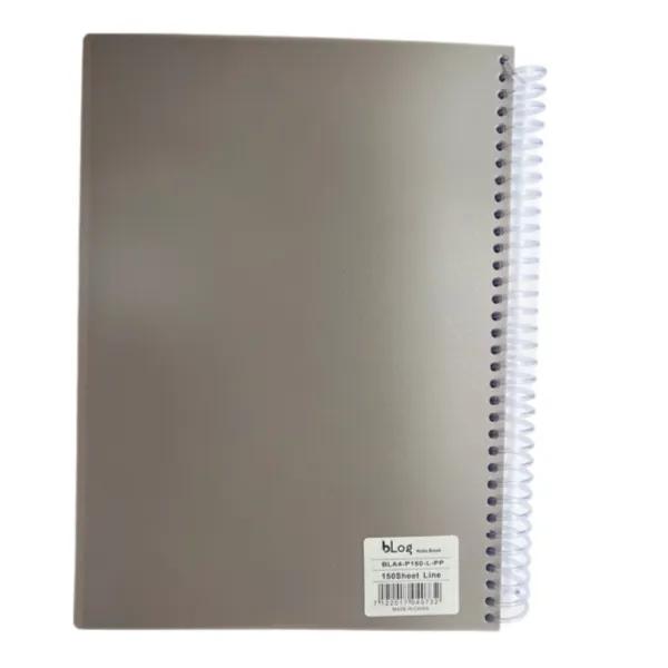 Blog University Ruled Notebook A4 Size 150 Sheets Grey Colour - 605