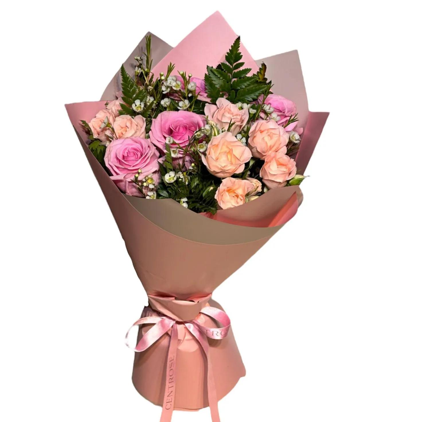 Pink Rose And Baby Rose Boquet