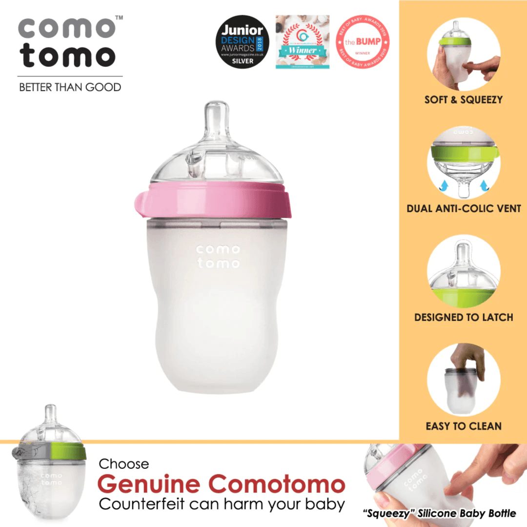 Comotomo Baby Bottle 8 oz (250 ml) - Pink