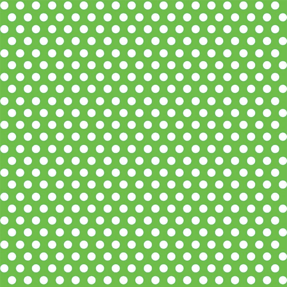 White Polka Dots In Light Green Gift Wrap