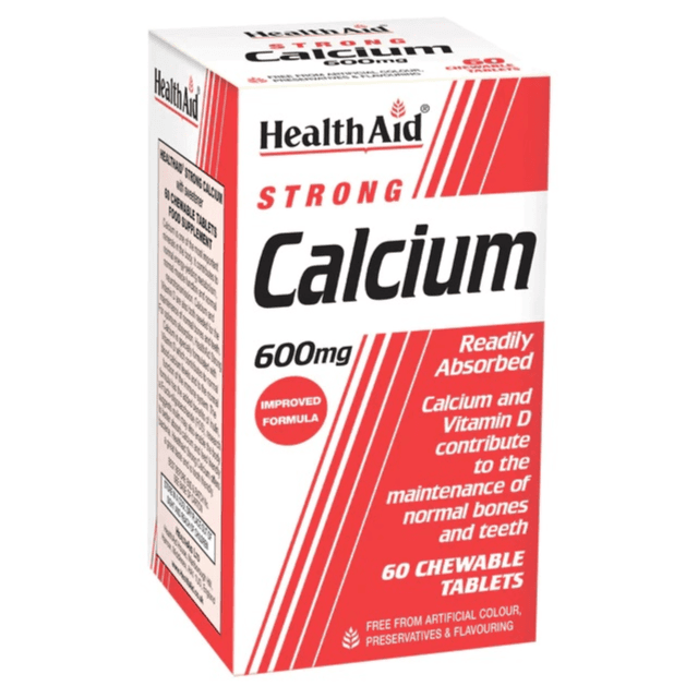 Health Aid Strong Calcium 600mg Chewable Tablets 60's