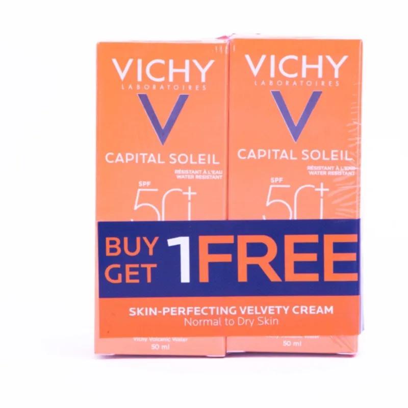 Vichy Sun SPF 50+ Velvety Cream 1+1 Offer Pack