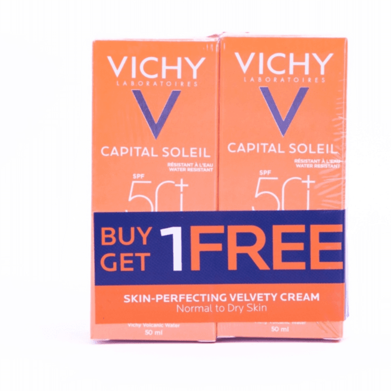 Vichy Sun SPF 50+ Velvety Cream 1+1 Offer Pack