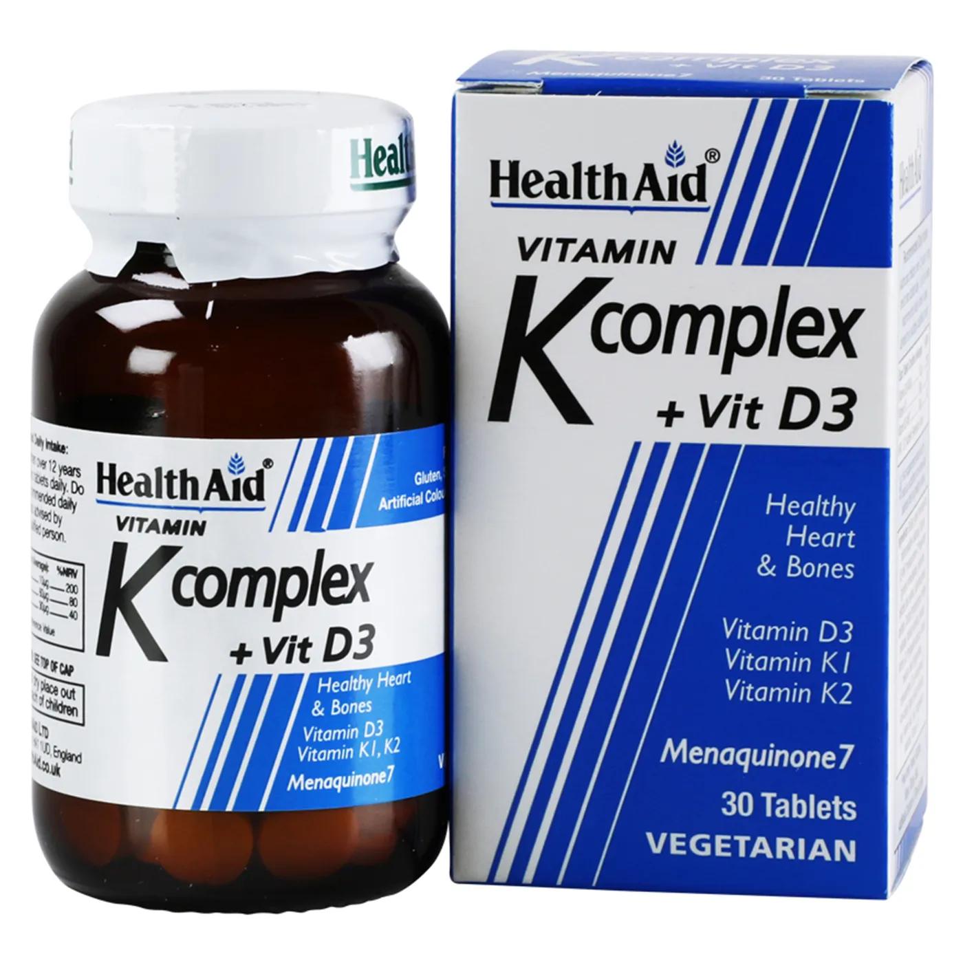 Health Aid Vitamin K Complex + Vit D3 30 Tabs