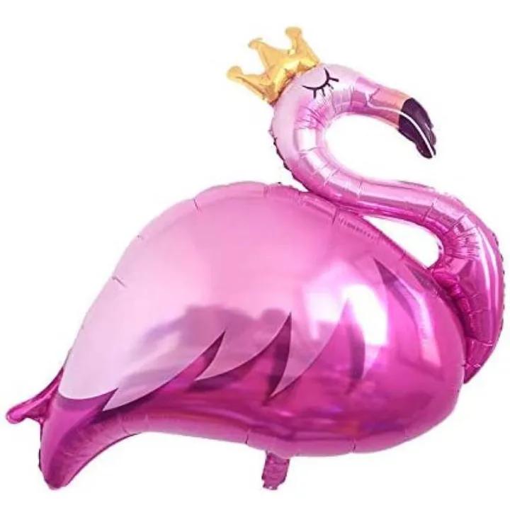 Flamingo With Crown Helium Balloon