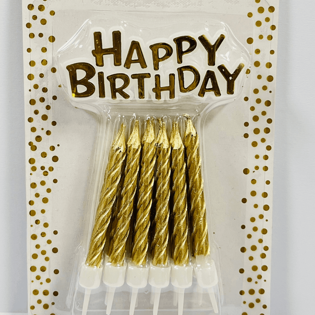12 Pieces Gold Candle