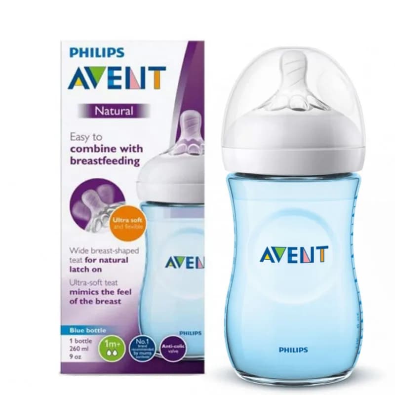 Philips Avent Natural Baby Bottle 260 Ml , Blue