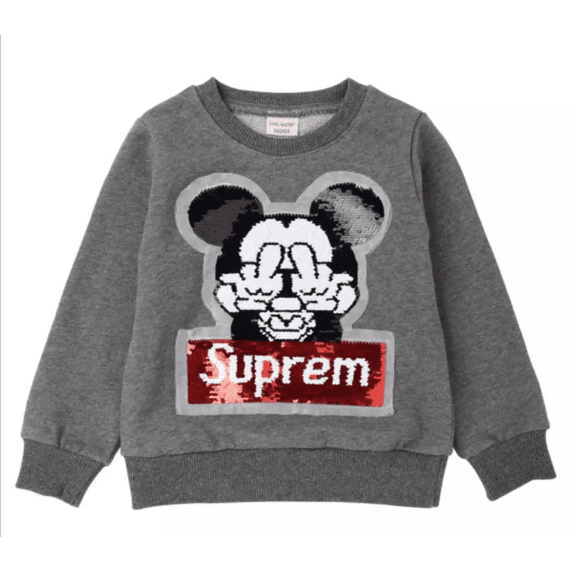 A20- Mickey Sequin Sweater Gray