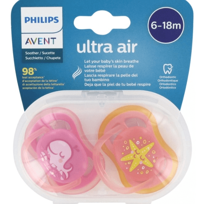 Philips Avent Soother Ultra Air 6-18 Months Whale And Star 085.04