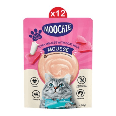 Moochie Tuna Mousse With Goat Milk 70G X 12