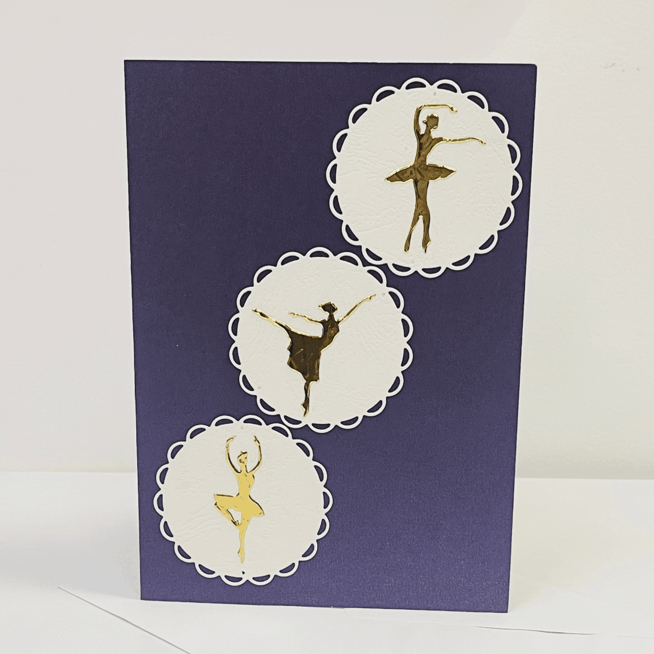 Handmade Ballerina In Purple Card