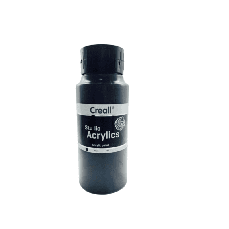 Creall Studio Acrylic Black Colour Paint 1000ml - 11019