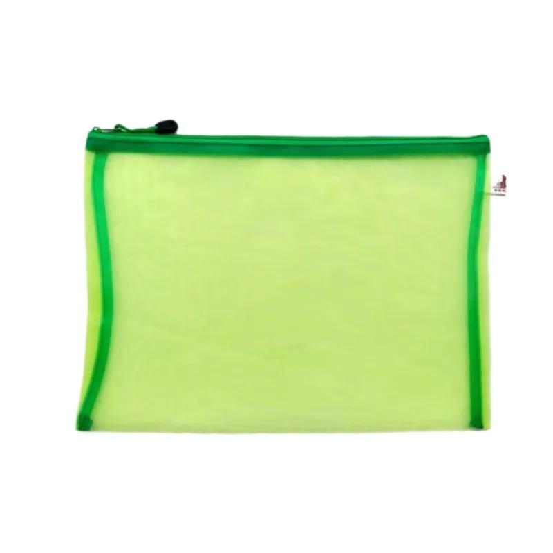 Doha Zipper Net File Bag B4 Green Colour - 6063