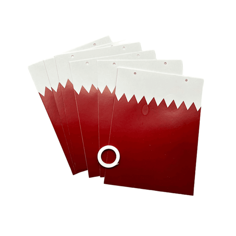 Qatar Paper Flag Banner 15cm 6 Pieces With 1 Ribbon Roll 9513