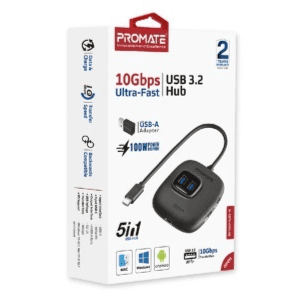 Promate Ultra Fast USB 3.2 5 In 1 USB Hub