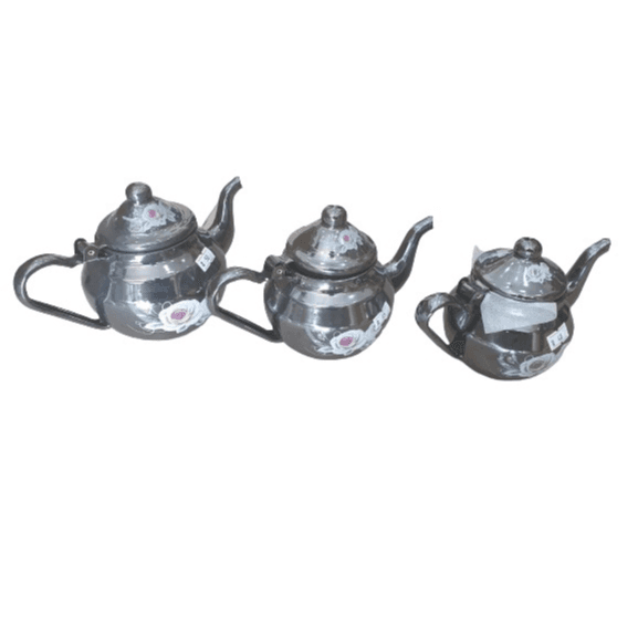 Black Enamel Teapot - (Set of 3)