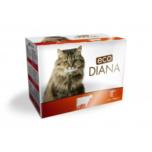 Eco Diana Complete, 12 Pouches Of 100g,  Beef In Gravyeco Diana Complete, 12 Pouches Of 100g,  Beef In Gravy