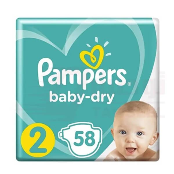 Pampers Size 2 Baby Dry 58 Pieces