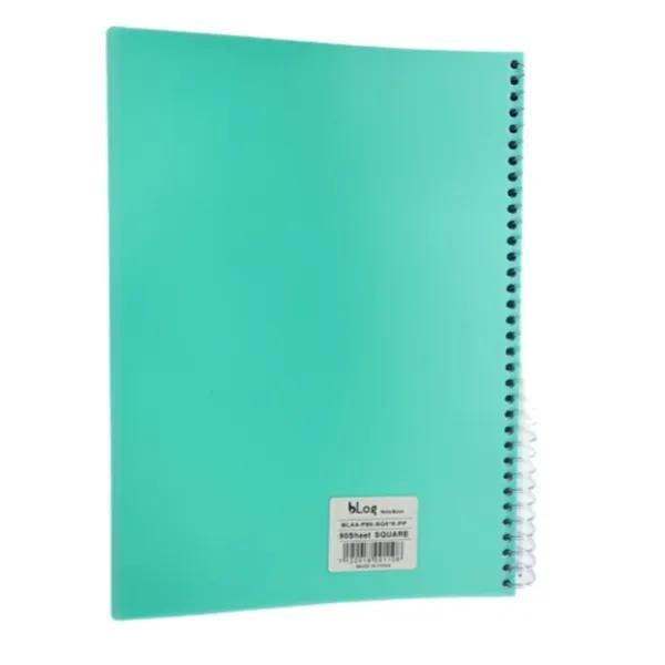 Blog University 5x5 Square Maths Notebook, A4 Size, 80 Sheet Turquoise Green Colour - 1166