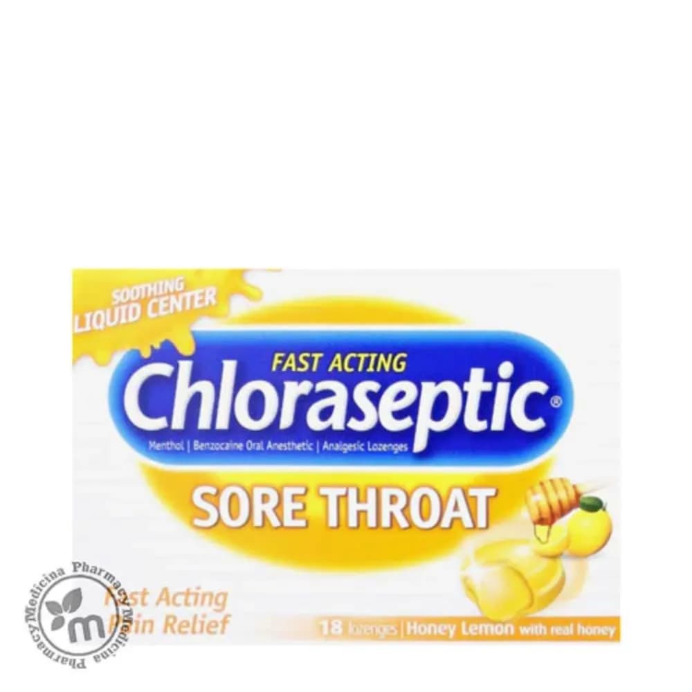 Chloraseptic Lozenges Honey Lemon 18's