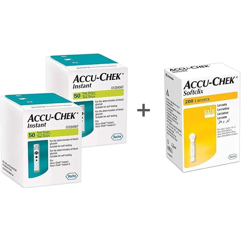 Accu Check Instant Offer (2Boxes Strips+1Softclix 100S)