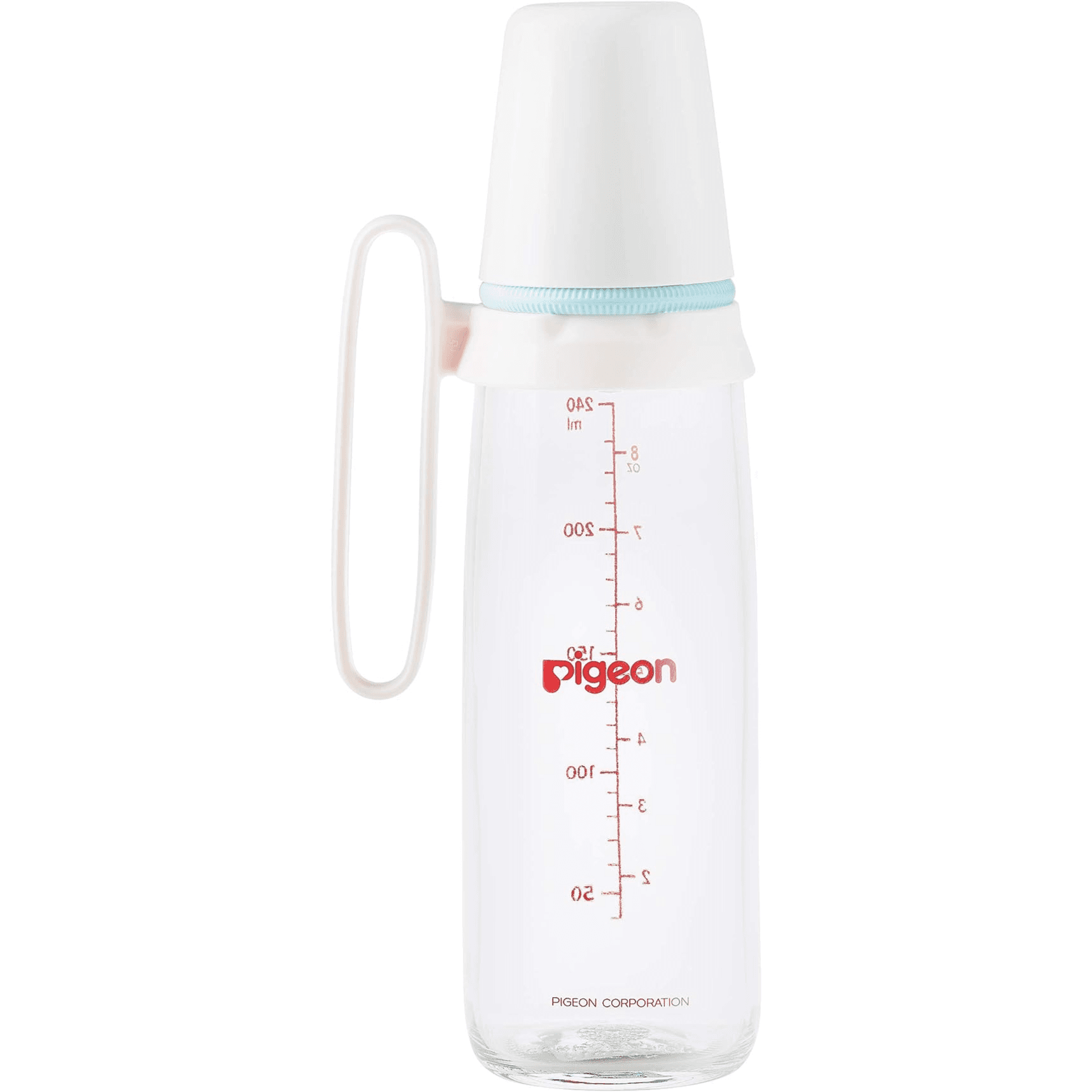 Pigeon Slim Neck Glass Bottle With Handle - 240ml- Pa226