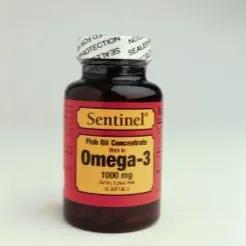 Sentinel Omega-3 Fish Oil 1000mg  60 Softgels