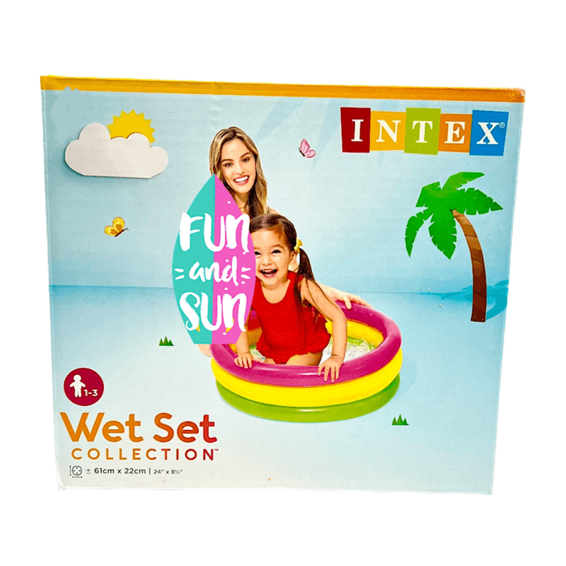 Intex Wetset Glow Small Pool Size 61x22 Cm For Age 1-3 Years - 8059