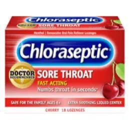 Chloraseptic Cherry Sore Throat Lozenges 18's