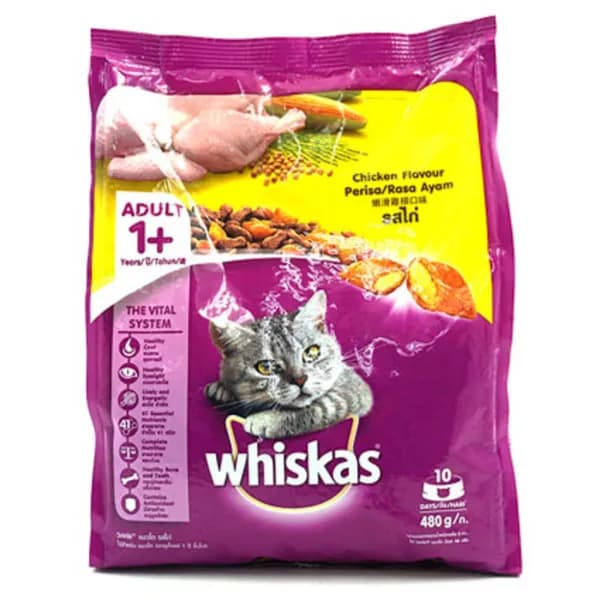 Whiskas Chicken Flavour 480gm