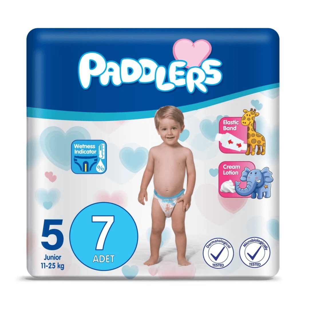 Paddlers Baby Diaper Number 5 Junior 7 Pieces (11-25 Kg) Trial Pack