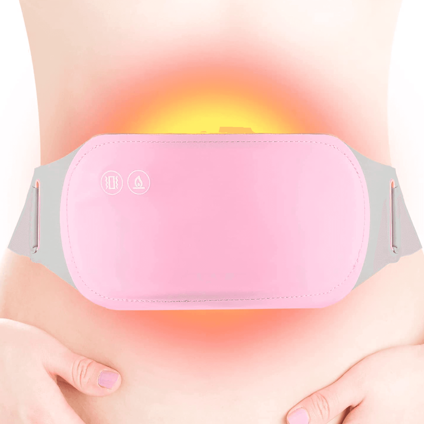 Portable Cordless Heating Pad, Electric Waist Belt Device, Portable Heating Pad for Women and Girls, 3 Heat Levels and 5 Massage Modes, Gifts for Women, Gifts for Her, Back or Belly Heating Pad for Women and Girl