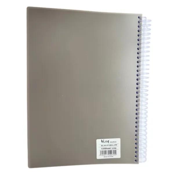 Blog University Ruled Notebook A4 Size 120 Sheets Grey Colour - 604