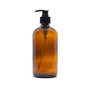 Amber Glass Bottle Pump 500ml