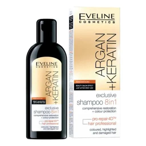 Eveline Argan +Keratin Shampoo For Coloured, highlighted and damaged hair 150ml