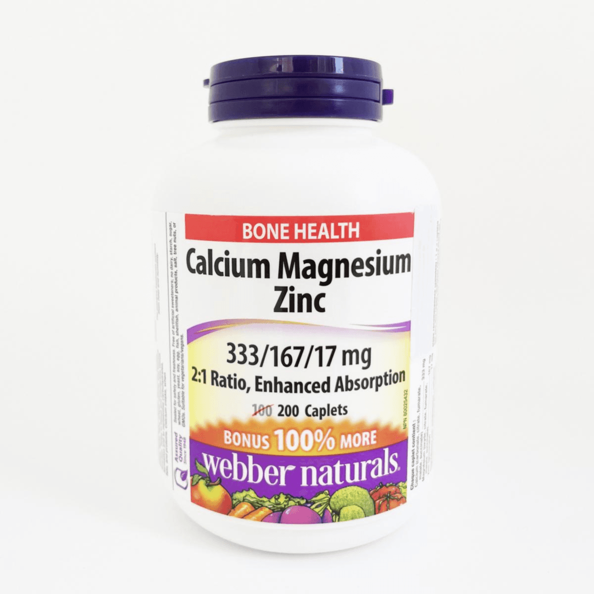 Webber Naturals Calcium Magnesium Zinc 200's