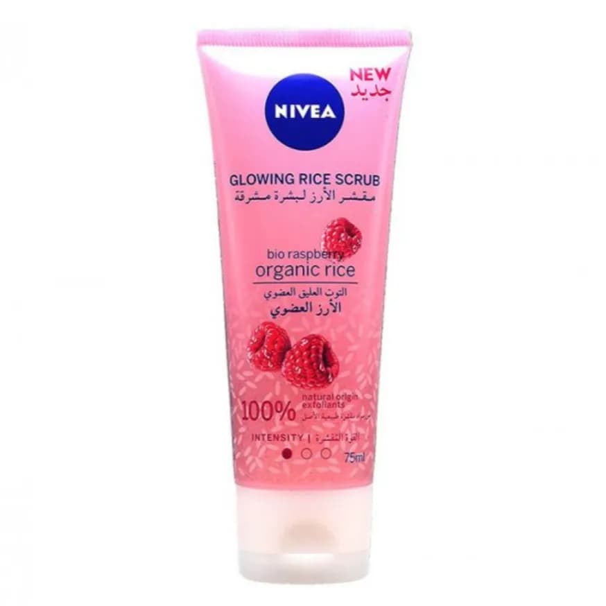 Nivea Glowing Rice Scrub & Bio Raspberry 75ml