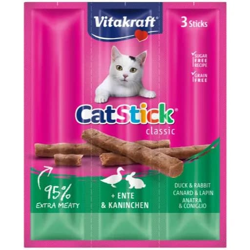 Vitacraft Cat Stick Treats Duck & Rabbit 3 Sticks 18g