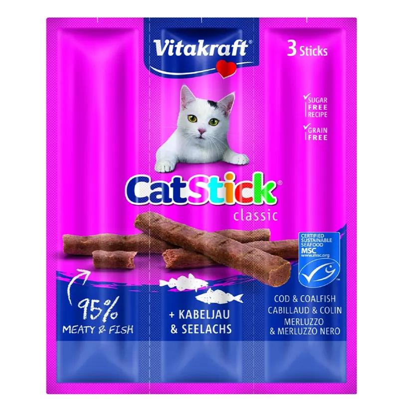 Vitakraft Cat Stick Treat Cod & Coalfish 3 Sticks 18g