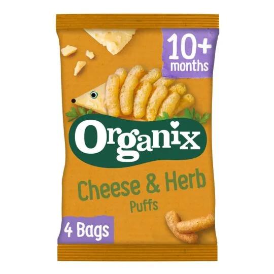 Organix Organic Cheese & Herb Puffs Multipack 4 X 15G