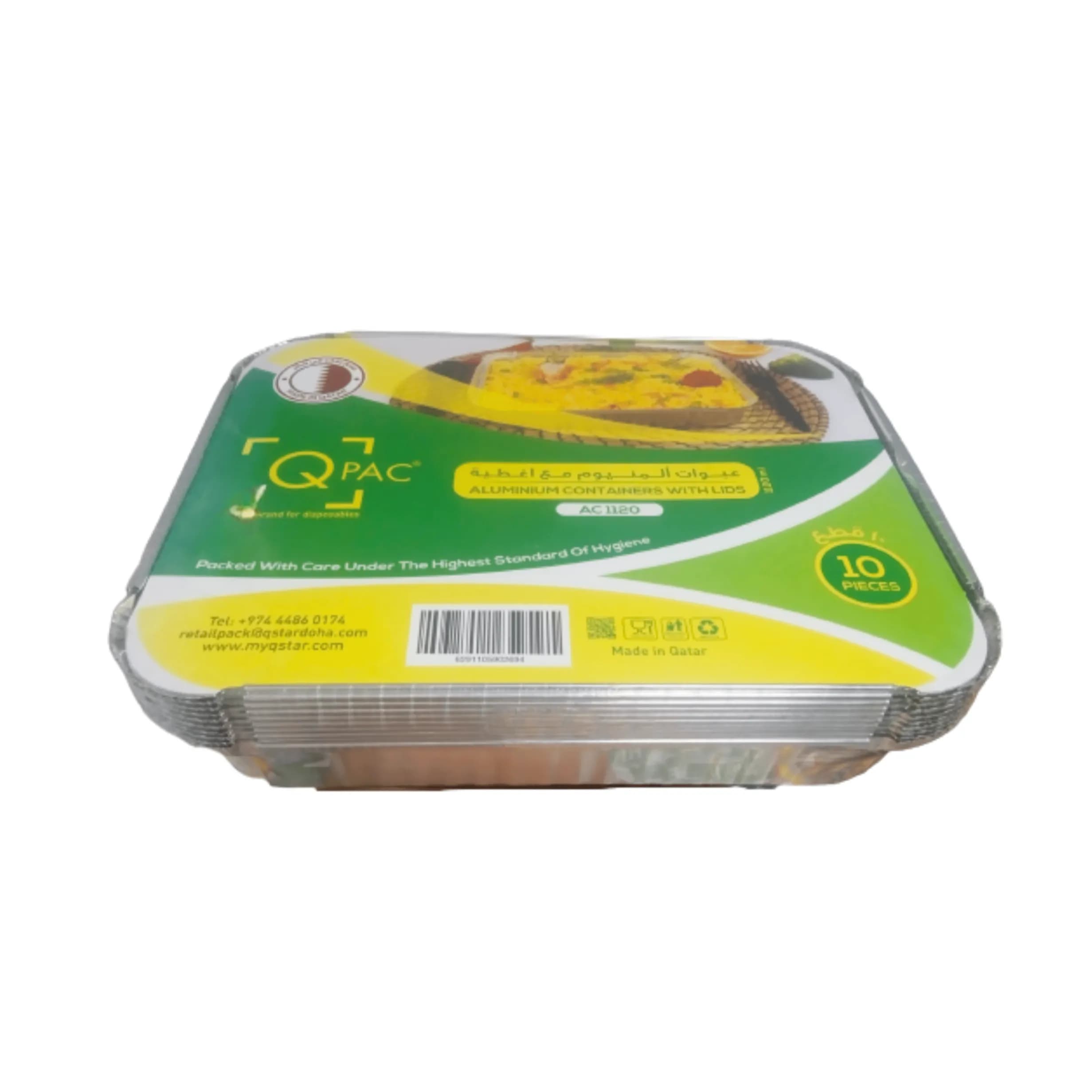 Qpac Aluminium Container With Lid 10 Pieces