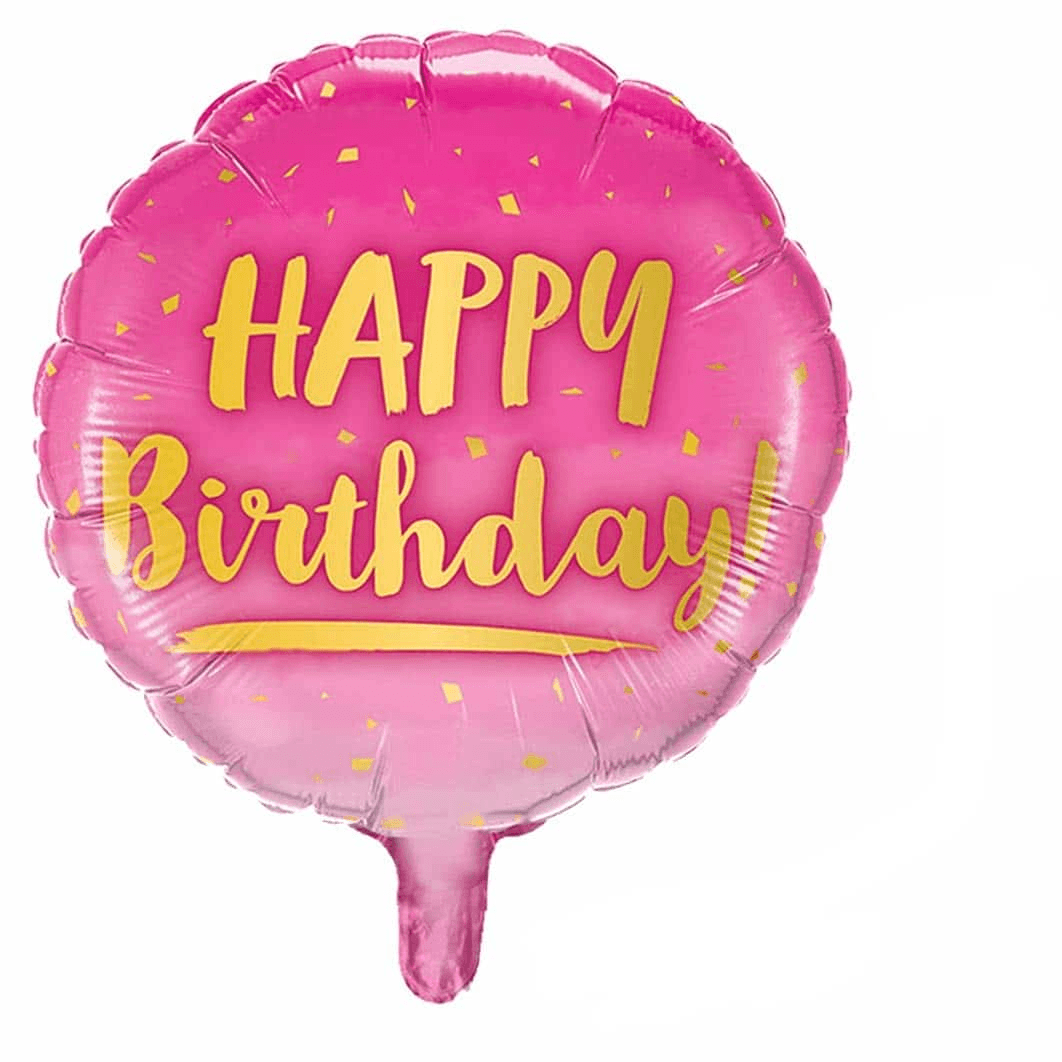 Happy Birthday Foil Balloon 18 inch Filled With Helium