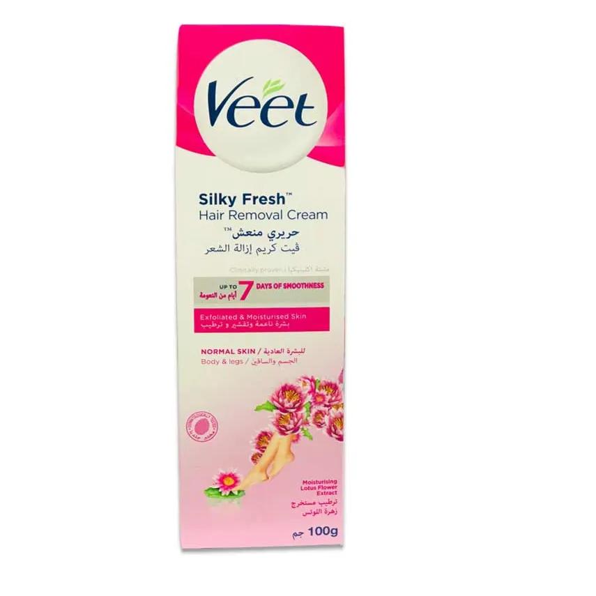 Veet Silky Fresh Cream for normal skin, body and foot, lotus flower, 100 ml