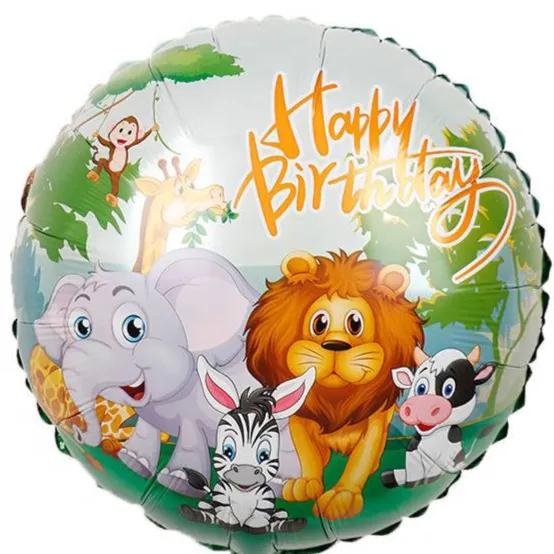 Happy Birthday Zoo Helium Balloon