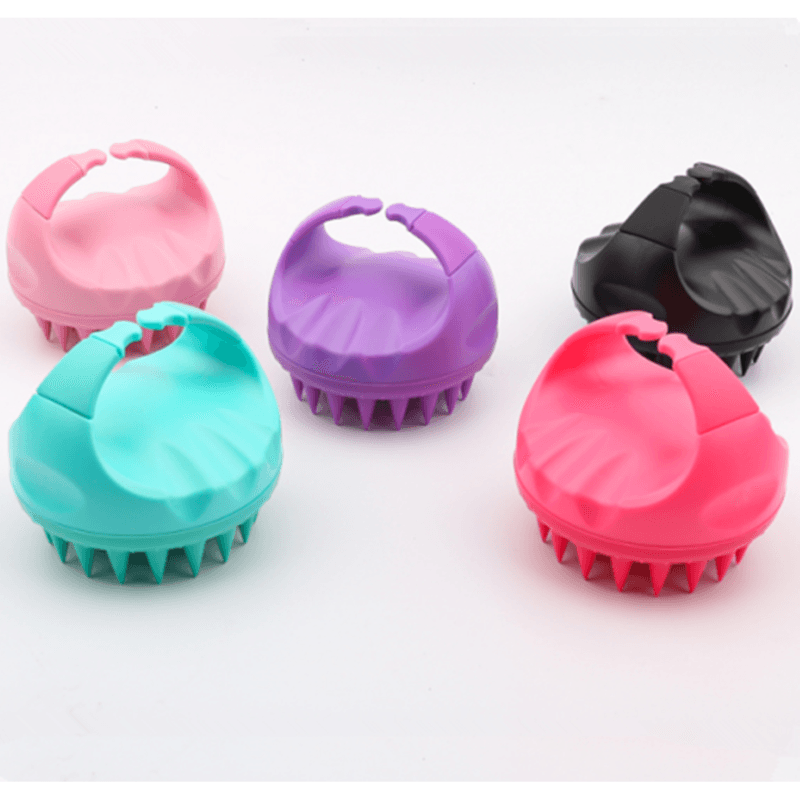 Scalp Care Head Scrubber Handheld Soft Silicone Hair Brush