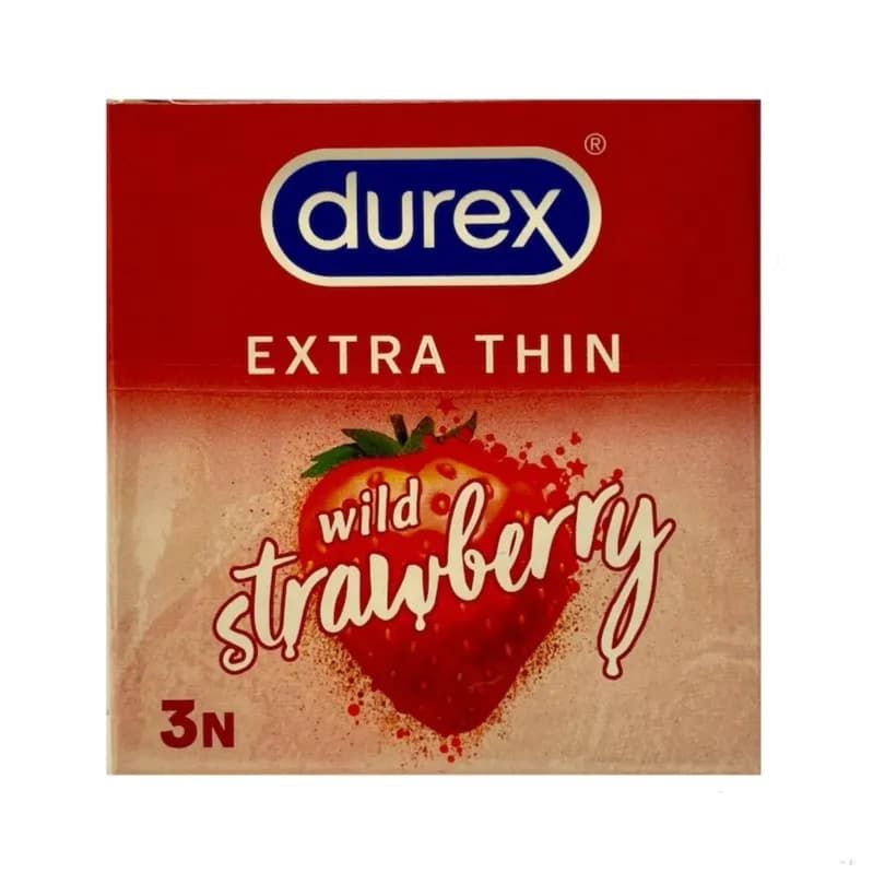 Durex Extra Thin Wild Strawberry 3n