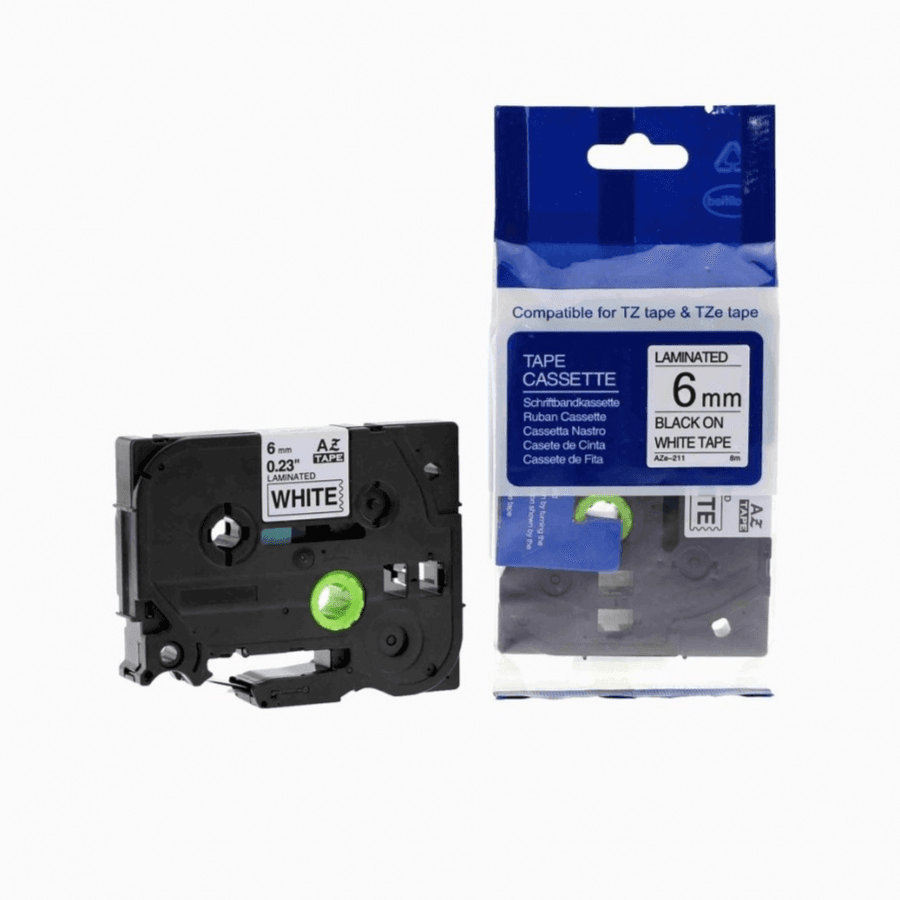 Brother Compatible Cartridge Tape 6mm Black And White