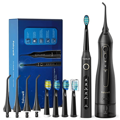 Fairywill sonic electric toothbrush and oral irrigator