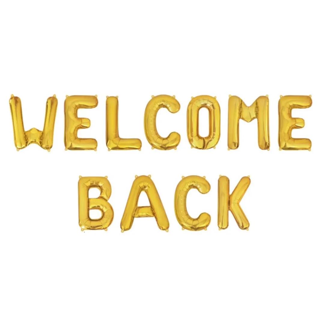 Welcome Back Balloons Banner