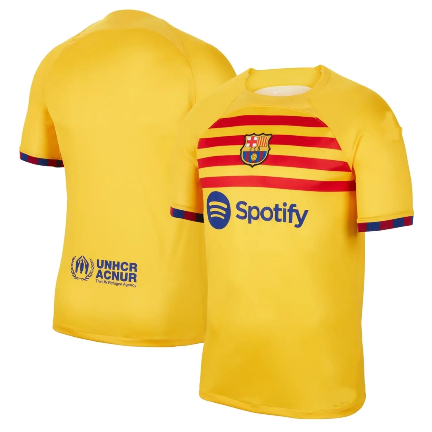 La Liga Barcelona Fourth Jersey Shirt Yellow